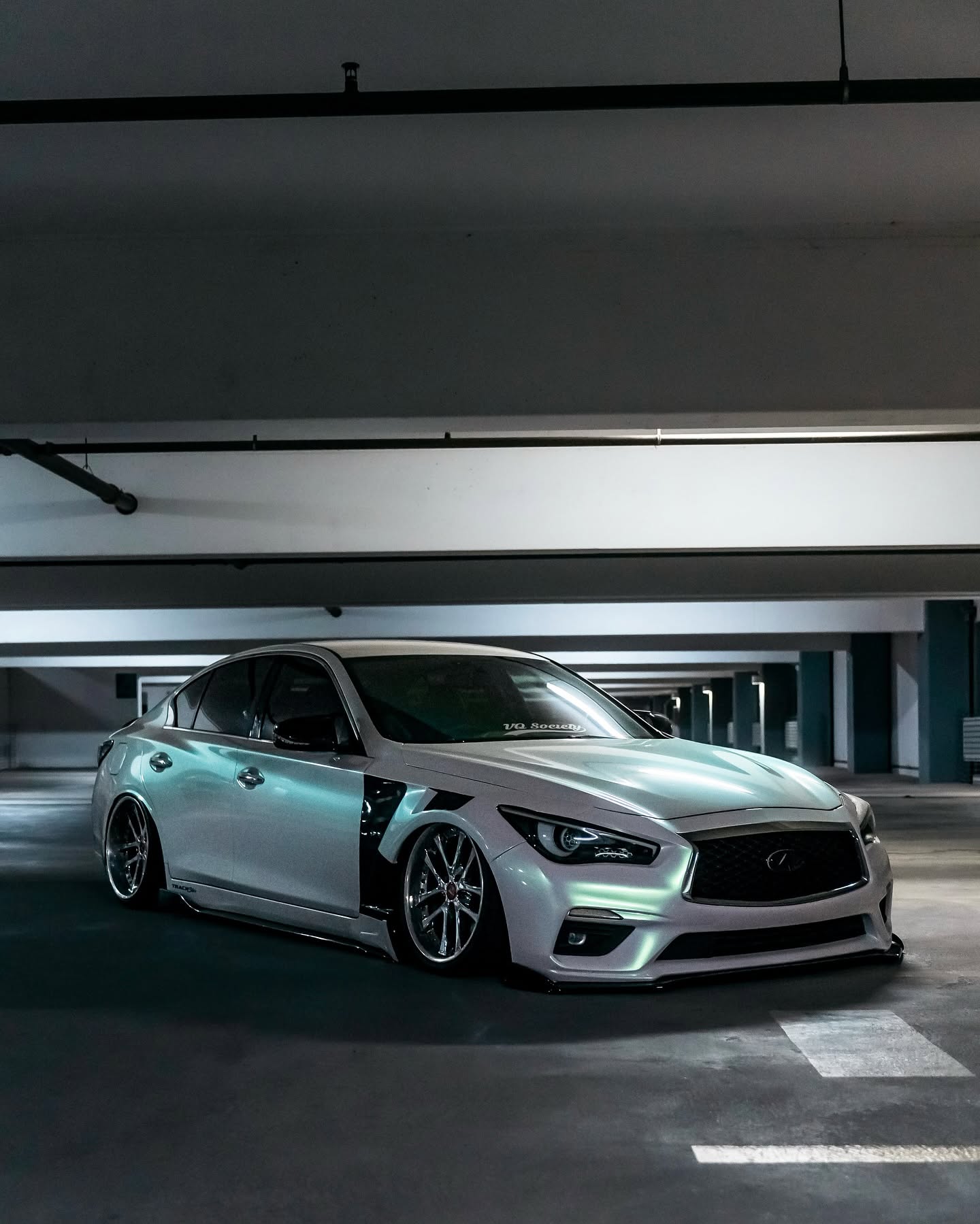 Window tint on silver Infiniti Q50 — TrackStyle Phoenix