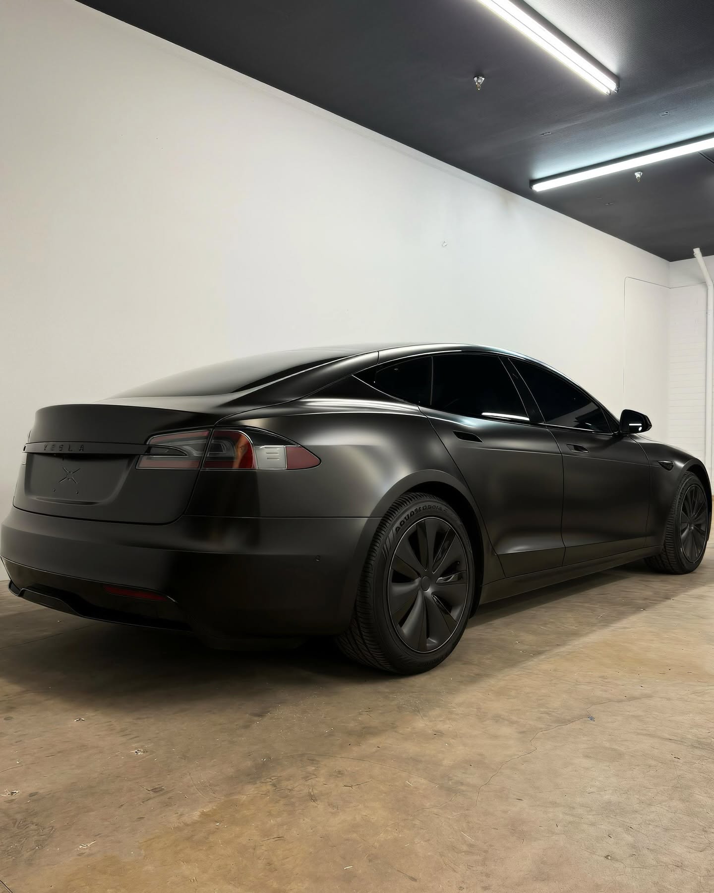 Deep tint on black Tesla — TrackStyle Phoenix
